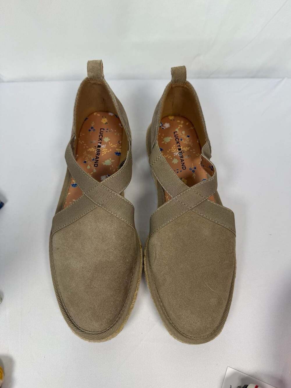 Lucky Brand Jenife Suede Espadrille Platform Slip-On Shoes - Picture 2 of 6